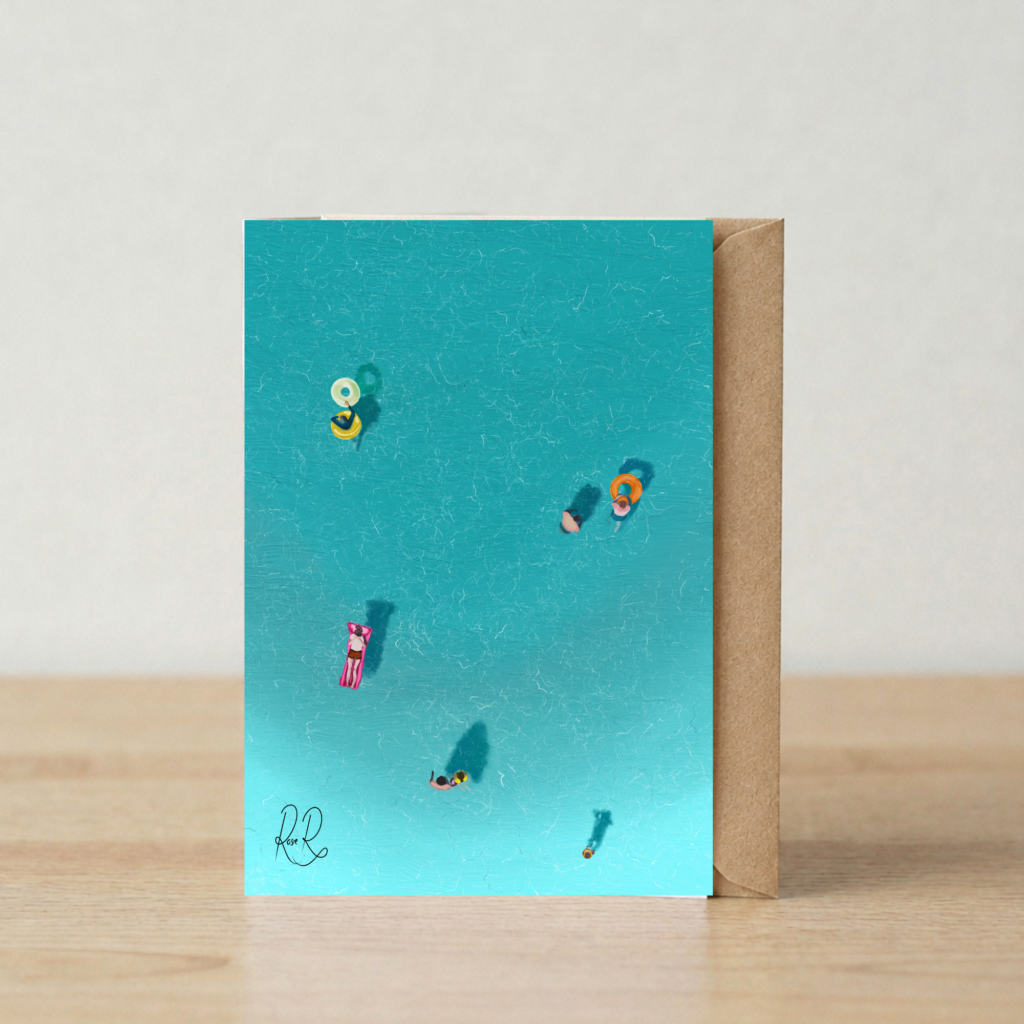 'Gone for a Swim' Card