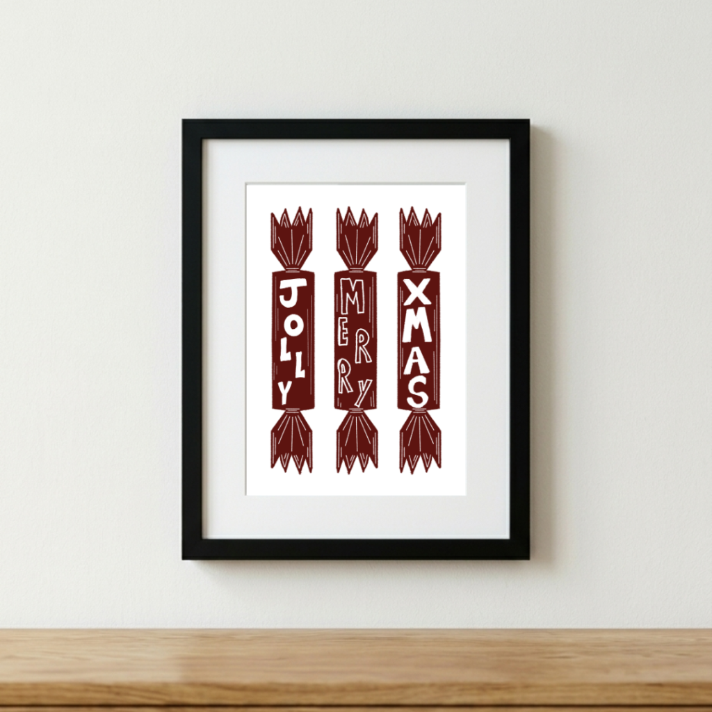 'Jolly Merry Xmas' Print